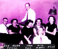 D179- Bud, Marie Putnam; Fran; Norm; Rita Marnik; Marty; Alice Bennett